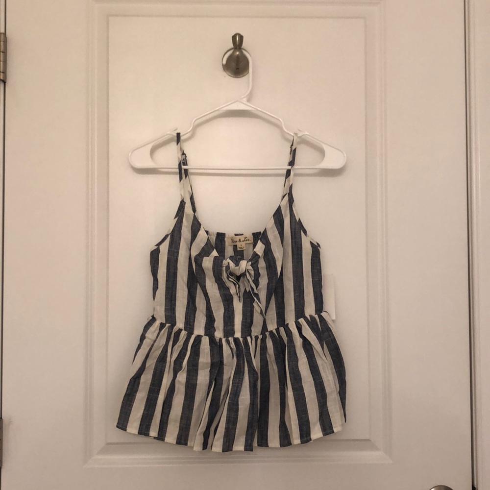 Blue and White Striped Tank - New with Tags